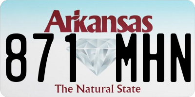 AR license plate 871MHN