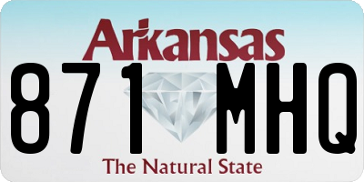 AR license plate 871MHQ