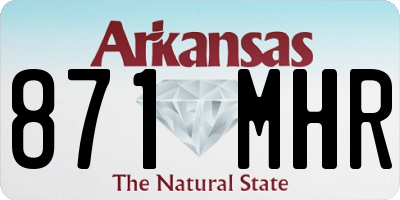 AR license plate 871MHR