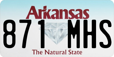 AR license plate 871MHS