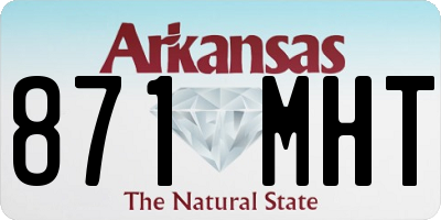 AR license plate 871MHT