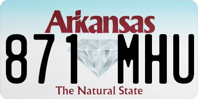 AR license plate 871MHU