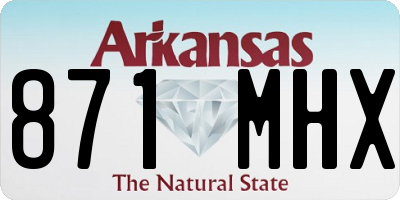 AR license plate 871MHX