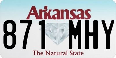 AR license plate 871MHY