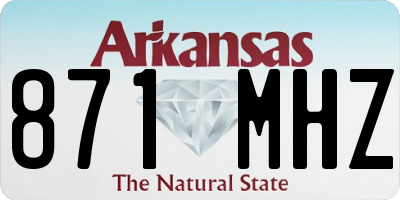 AR license plate 871MHZ