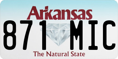 AR license plate 871MIC