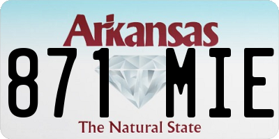 AR license plate 871MIE