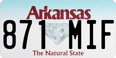 AR license plate 871MIF