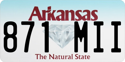 AR license plate 871MII