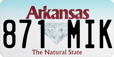 AR license plate 871MIK