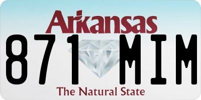 AR license plate 871MIM