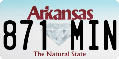 AR license plate 871MIN