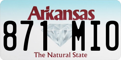 AR license plate 871MIO
