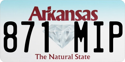 AR license plate 871MIP