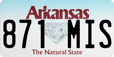 AR license plate 871MIS