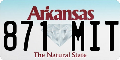 AR license plate 871MIT
