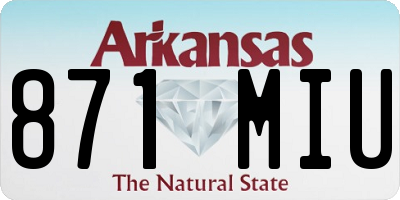 AR license plate 871MIU