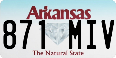 AR license plate 871MIV