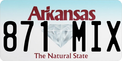 AR license plate 871MIX