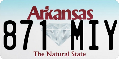 AR license plate 871MIY