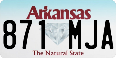 AR license plate 871MJA