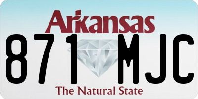 AR license plate 871MJC