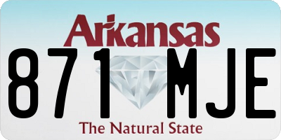 AR license plate 871MJE
