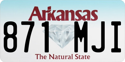 AR license plate 871MJI