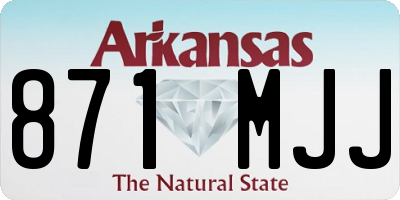AR license plate 871MJJ