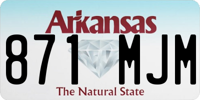 AR license plate 871MJM