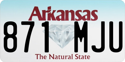 AR license plate 871MJU