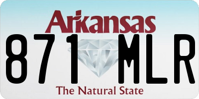 AR license plate 871MLR