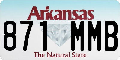 AR license plate 871MMB