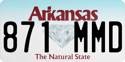 AR license plate 871MMD