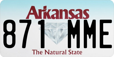 AR license plate 871MME