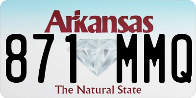 AR license plate 871MMQ