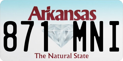AR license plate 871MNI