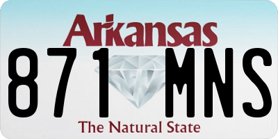 AR license plate 871MNS