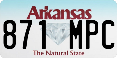 AR license plate 871MPC