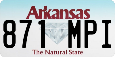 AR license plate 871MPI