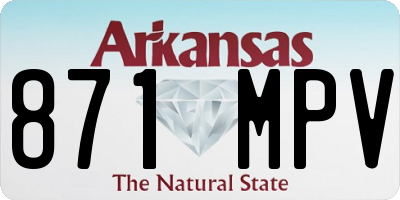AR license plate 871MPV