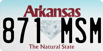 AR license plate 871MSM