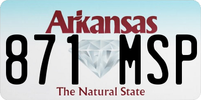 AR license plate 871MSP
