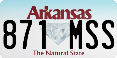 AR license plate 871MSS