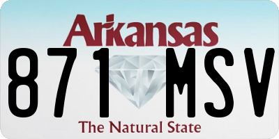 AR license plate 871MSV