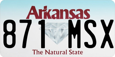 AR license plate 871MSX