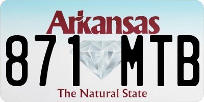 AR license plate 871MTB