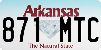 AR license plate 871MTC