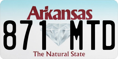 AR license plate 871MTD