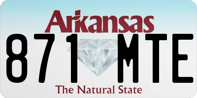 AR license plate 871MTE